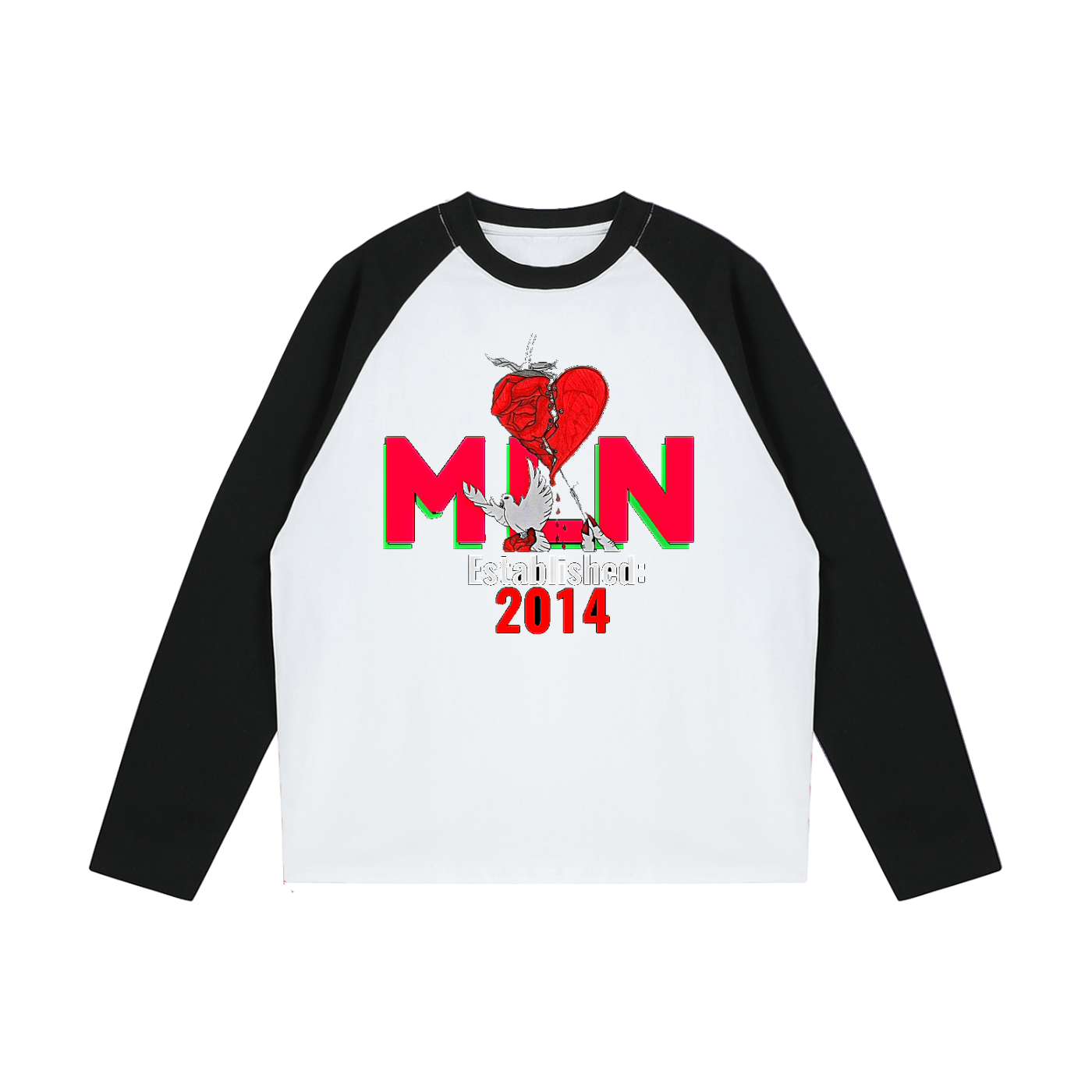 Color-Blocked Raglan Long-Sleeve T-Shirt