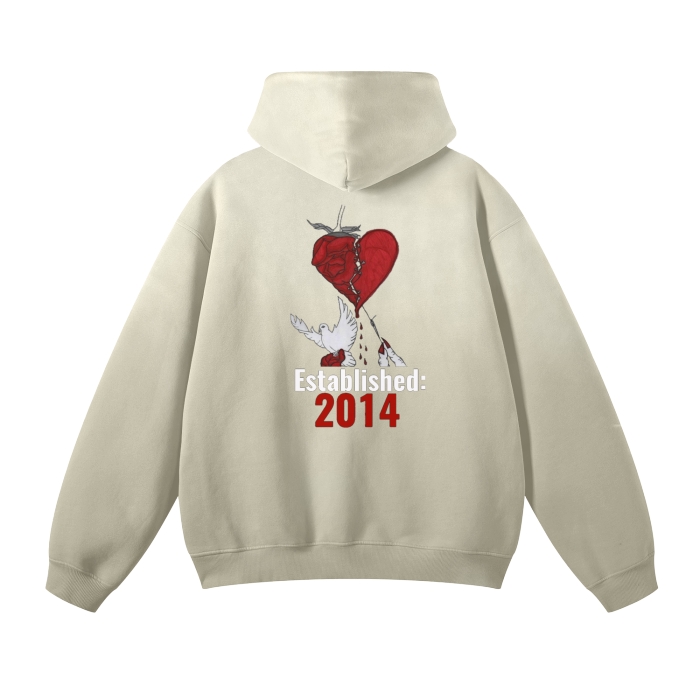 Streetwear Unisex Monkey Washed Dyed Fleece Hoodie