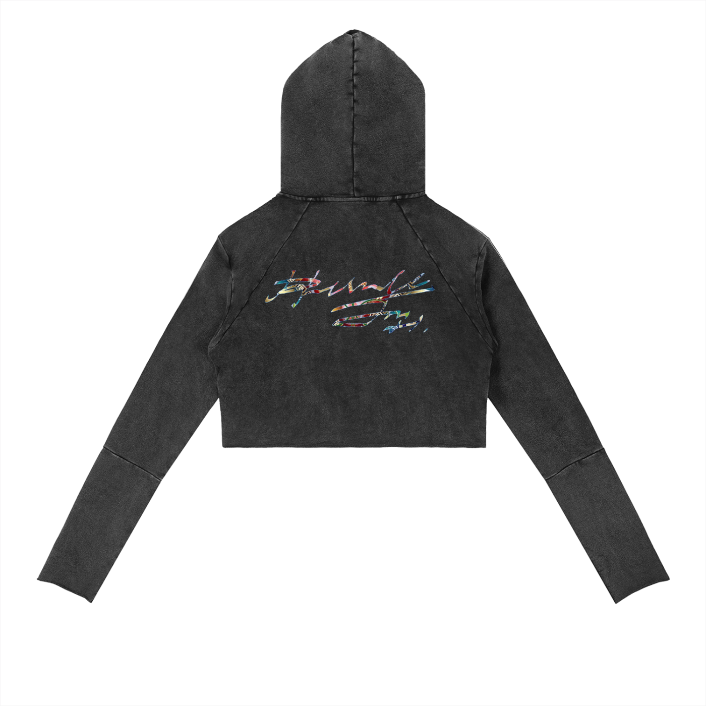 Vintage Washed Raw Edge Hoodie